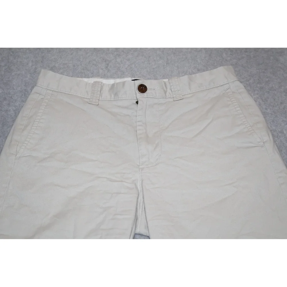 J.Crew Chino Shorts Mens 29 Light Tan Beige 9 Inch Inseam Stretch Cotton